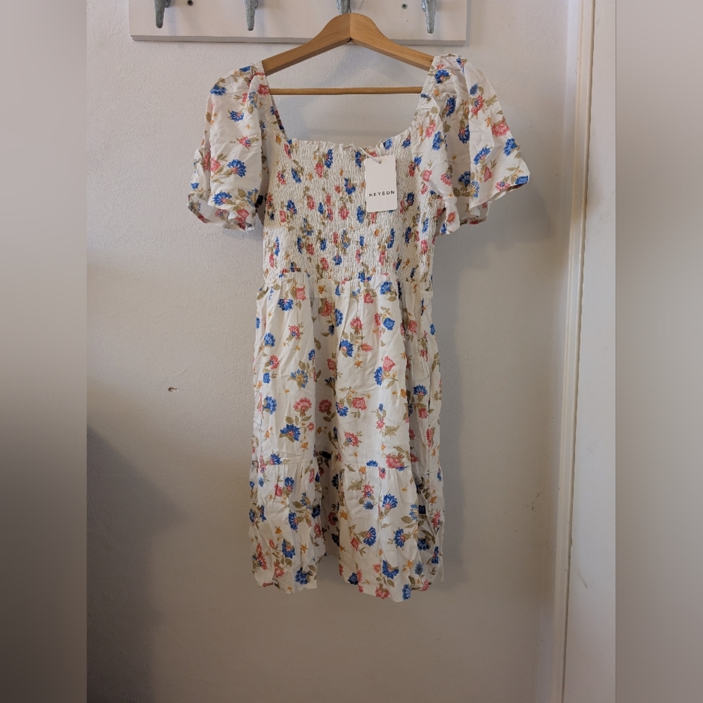 Heyson Floral Smocked Mini Dress